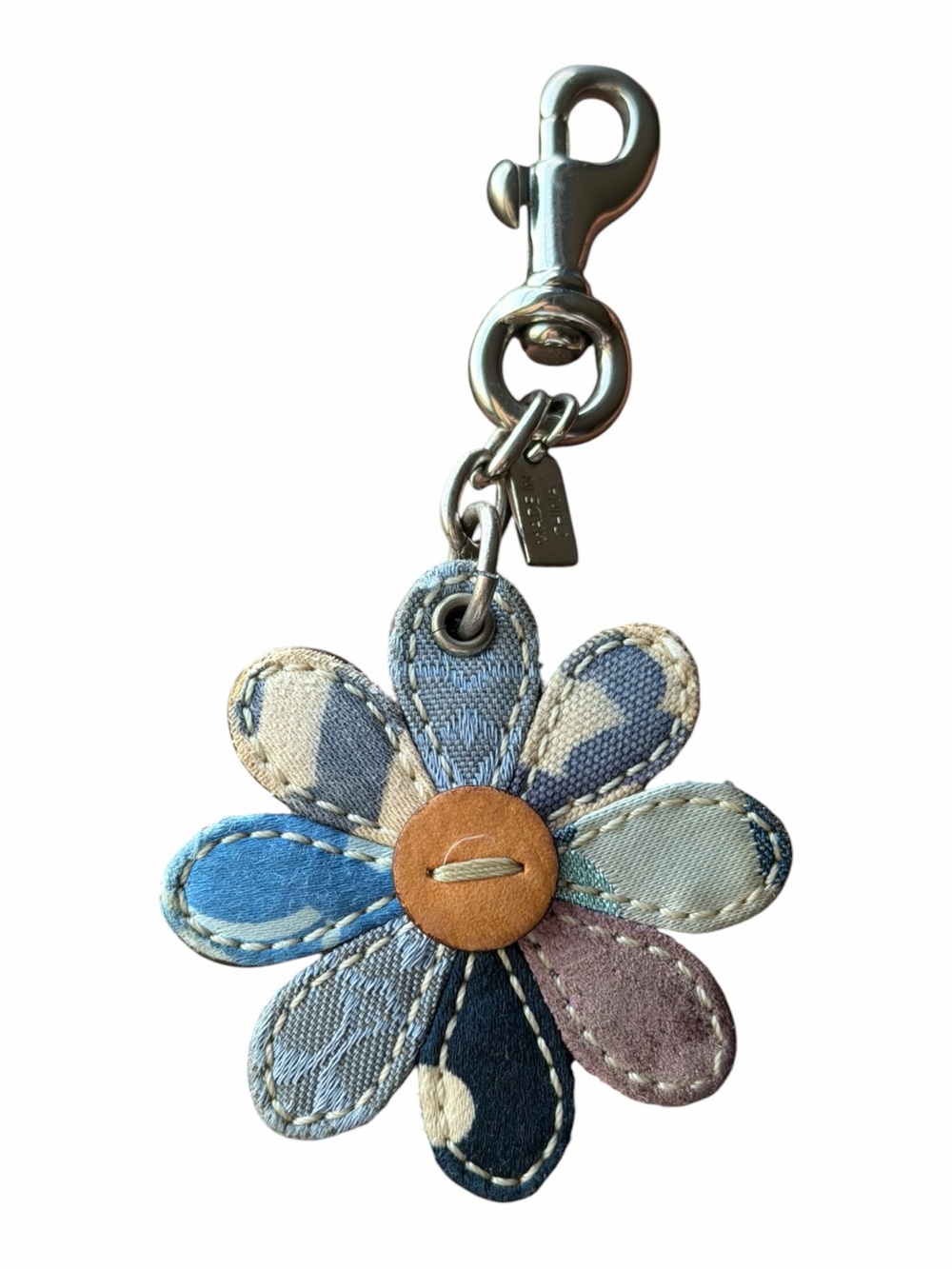 小物 Coach Daisy Flower Bag Charm Keychain Coach Patchwork Daisy Flower Bag Charm Keychain Leath… - Gem
